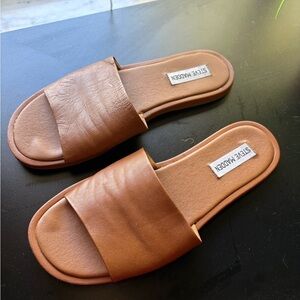 Steve Madden Women's Tan Slide Sandals